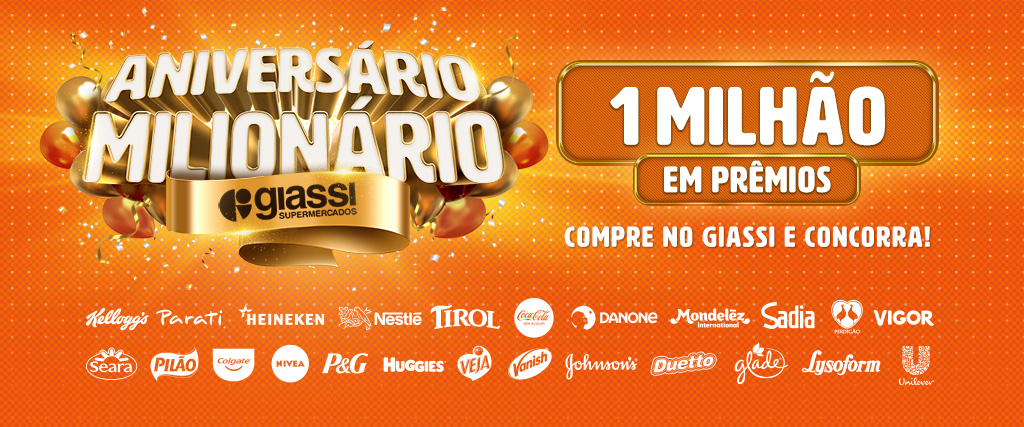 Ganhadores do Aniversário Milionário - Vales-compra R$500,00