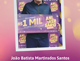 Ganhadores Aniversário Giassi - Giassi Araranguá Cidade Alta