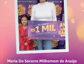 Ganhadores Aniversário Giassi - Giassi Tubarão Vila Moema