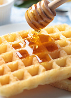 Receita de waffles com mel