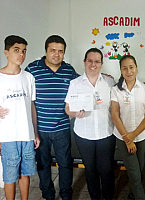 Ascadim contemplada com Troco Solidário do Giassi Santa Bárbara