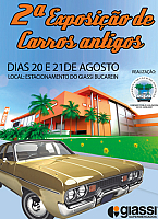 Exposição de carros antigos no Bucarein nos dias 20 e 21.08