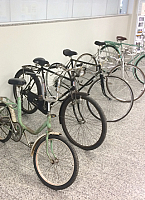 Bicicletas antigas em exposição no Bucarein