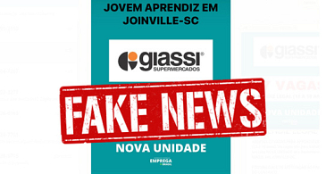 Currículos: cadastro é feito somente no site oficial do Giassi